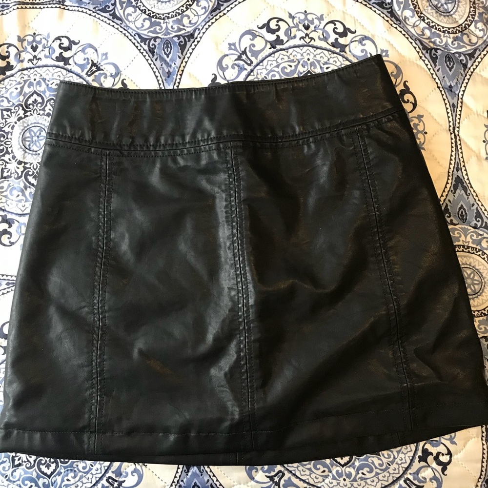 Free people leather skirt
